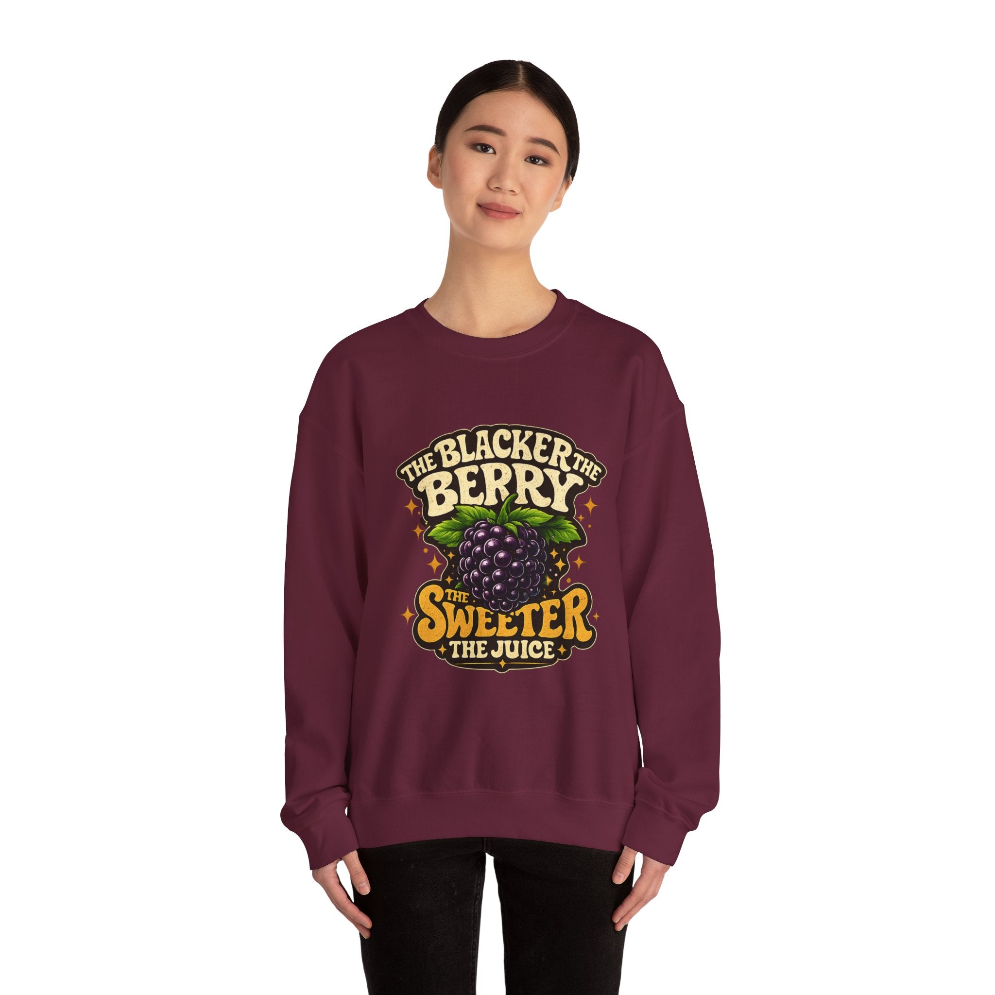Blackberry Graphic Sweatshirt - "The Blacker the Berry, The Sweeter the Juice" Retro Fruit Crewneck