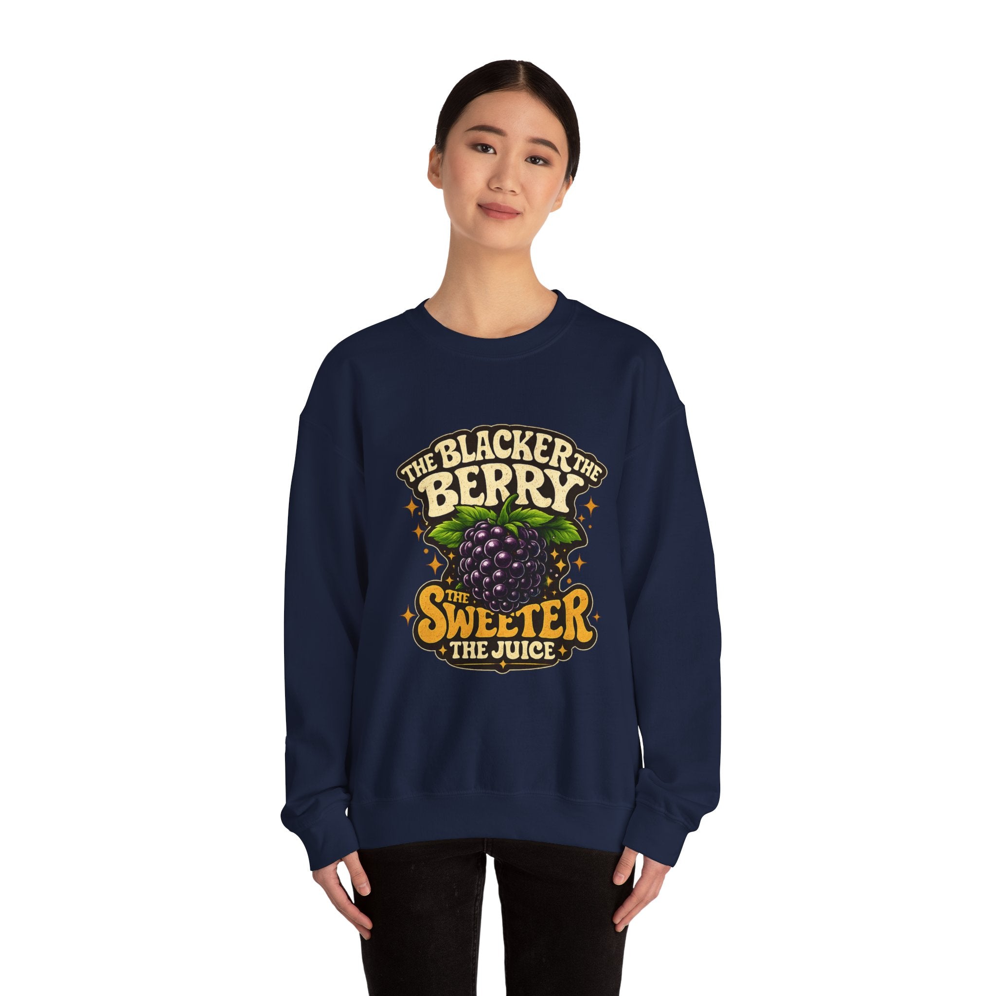Blackberry Graphic Sweatshirt - "The Blacker the Berry, The Sweeter the Juice" Retro Fruit Crewneck