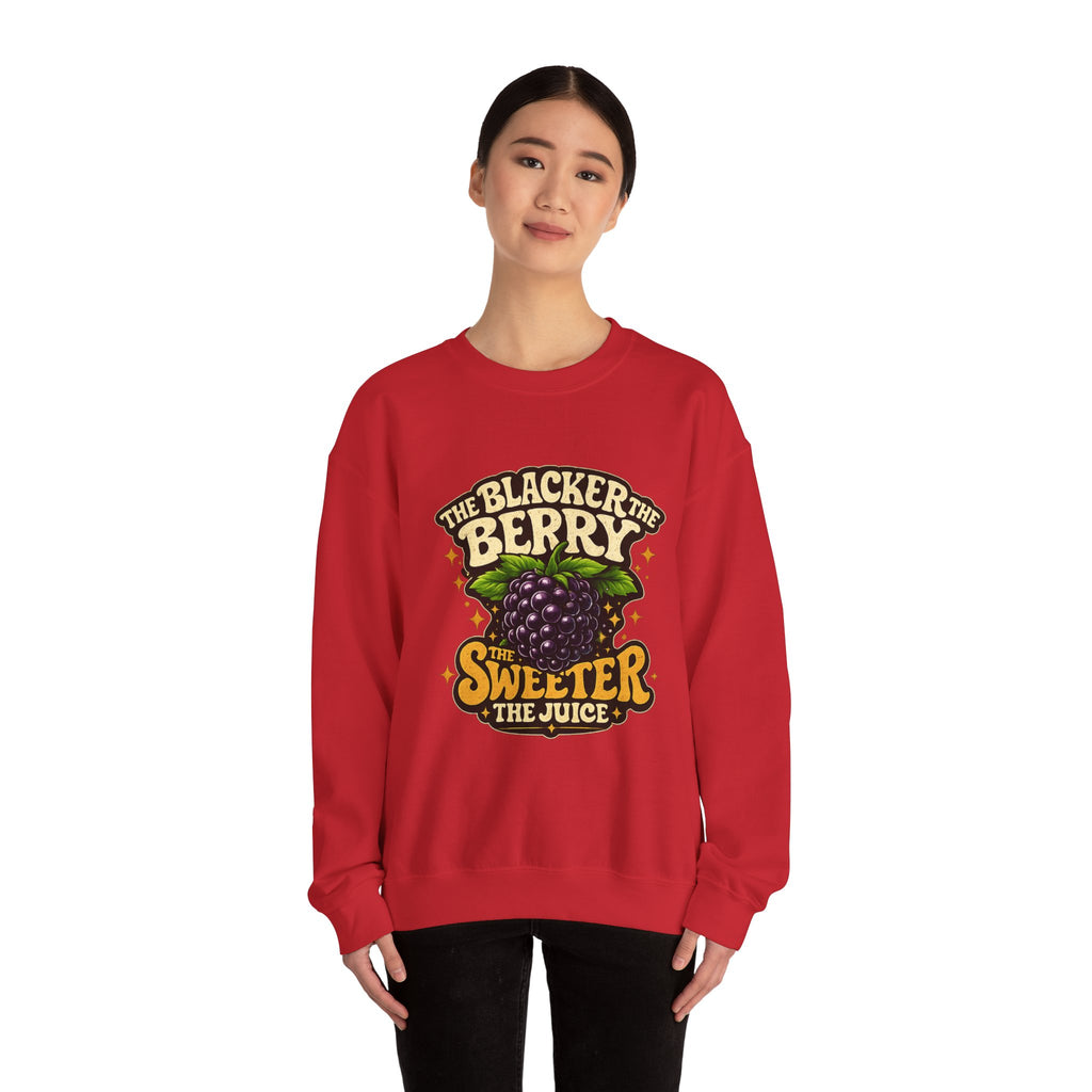 Blackberry Graphic Sweatshirt - "The Blacker the Berry, The Sweeter the Juice" Retro Fruit Crewneck