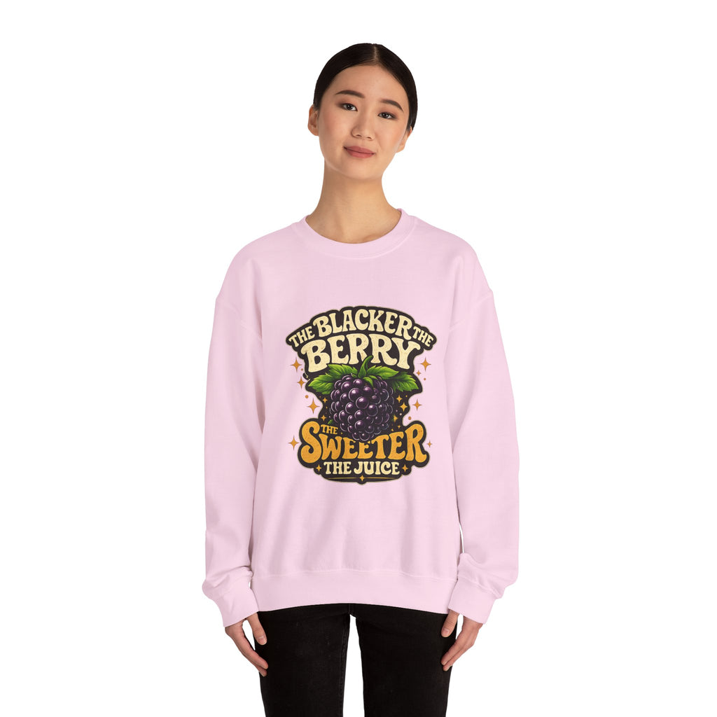 Blackberry Graphic Sweatshirt - "The Blacker the Berry, The Sweeter the Juice" Retro Fruit Crewneck