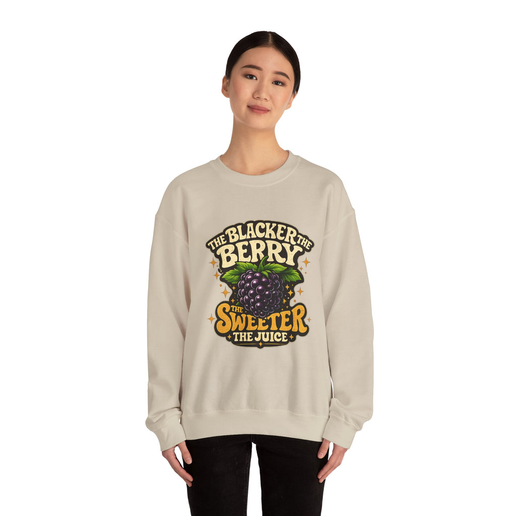 Blackberry Graphic Sweatshirt - "The Blacker the Berry, The Sweeter the Juice" Retro Fruit Crewneck