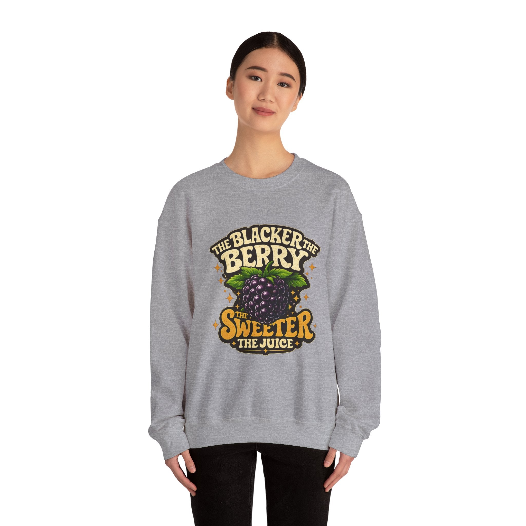 Blackberry Graphic Sweatshirt - "The Blacker the Berry, The Sweeter the Juice" Retro Fruit Crewneck