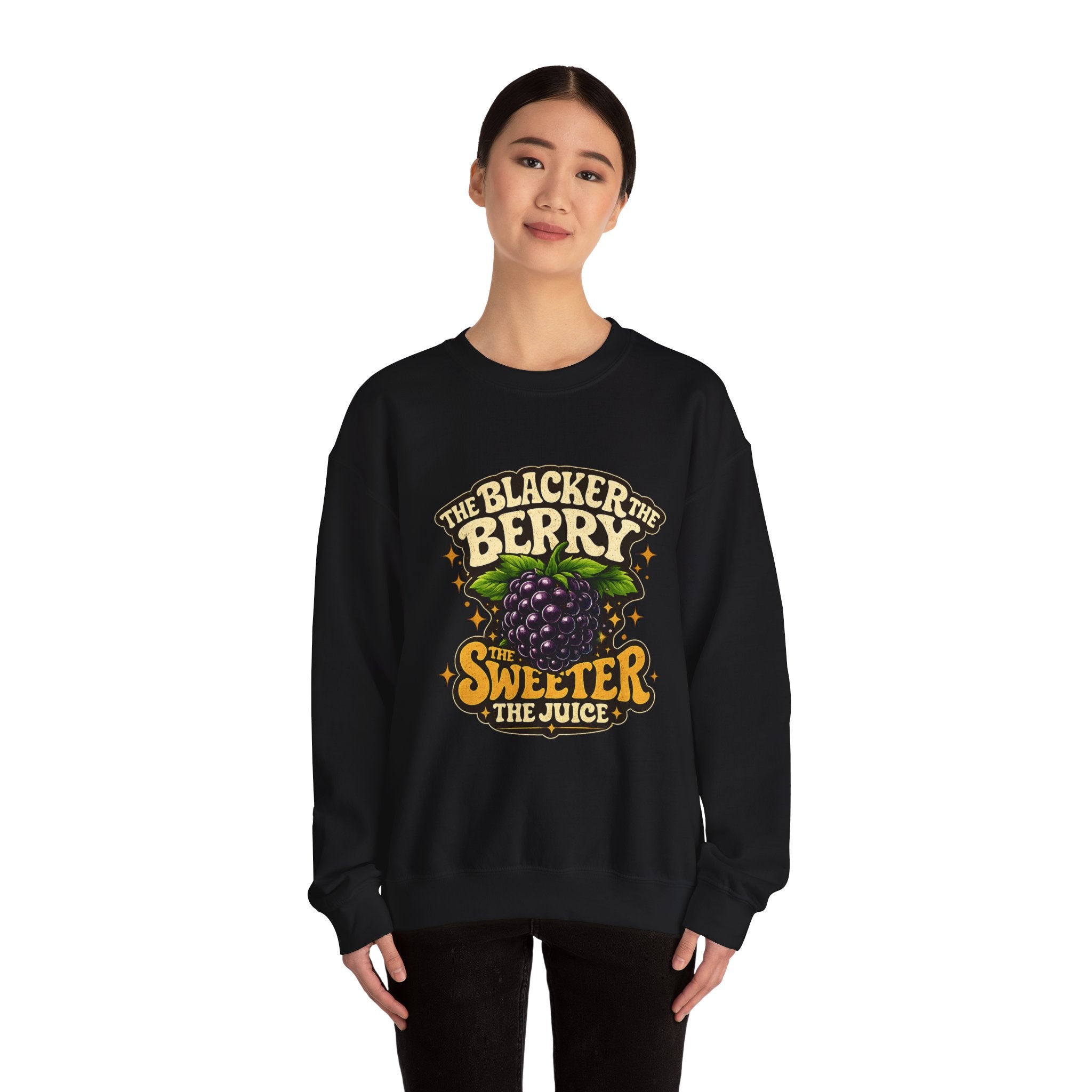 Blackberry Graphic Sweatshirt - "The Blacker the Berry, The Sweeter the Juice" Retro Fruit Crewneck