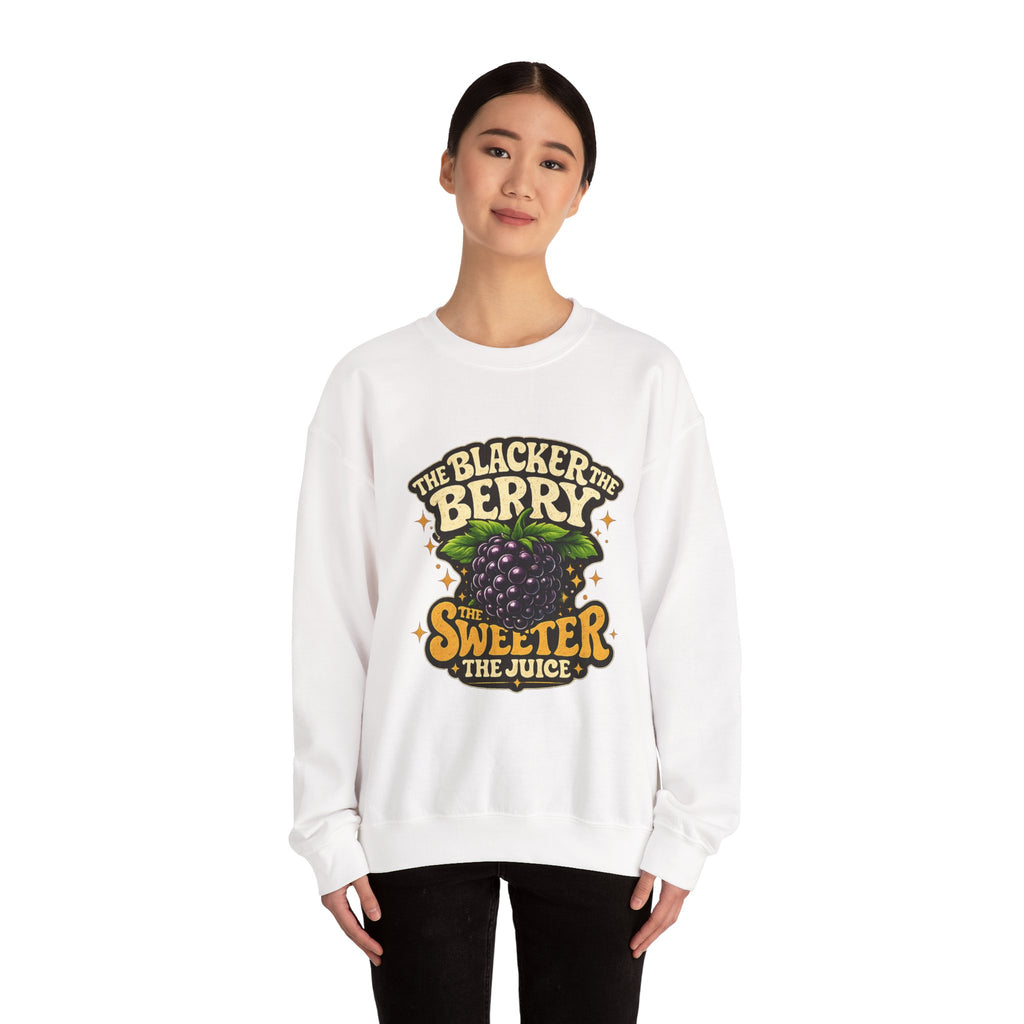 Blackberry Graphic Sweatshirt - "The Blacker the Berry, The Sweeter the Juice" Retro Fruit Crewneck