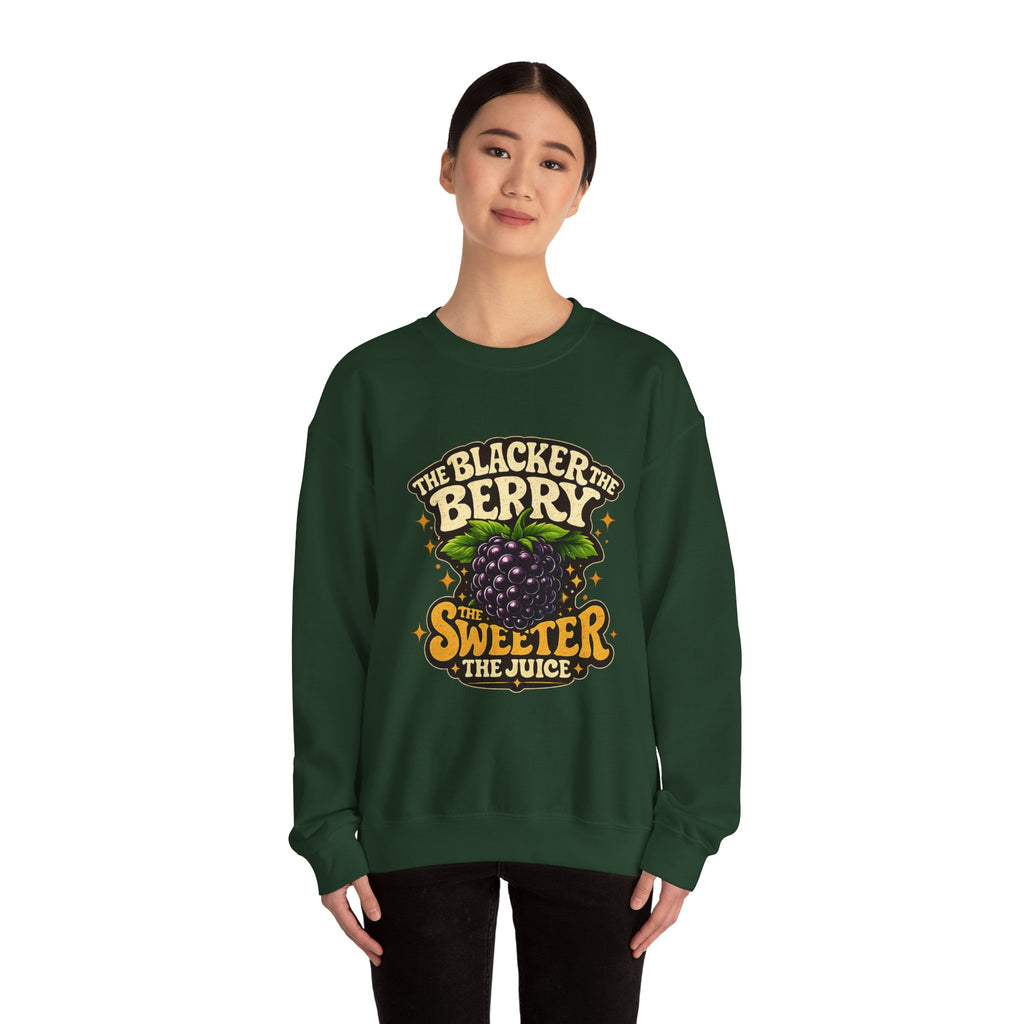 Blackberry Graphic Sweatshirt - "The Blacker the Berry, The Sweeter the Juice" Retro Fruit Crewneck