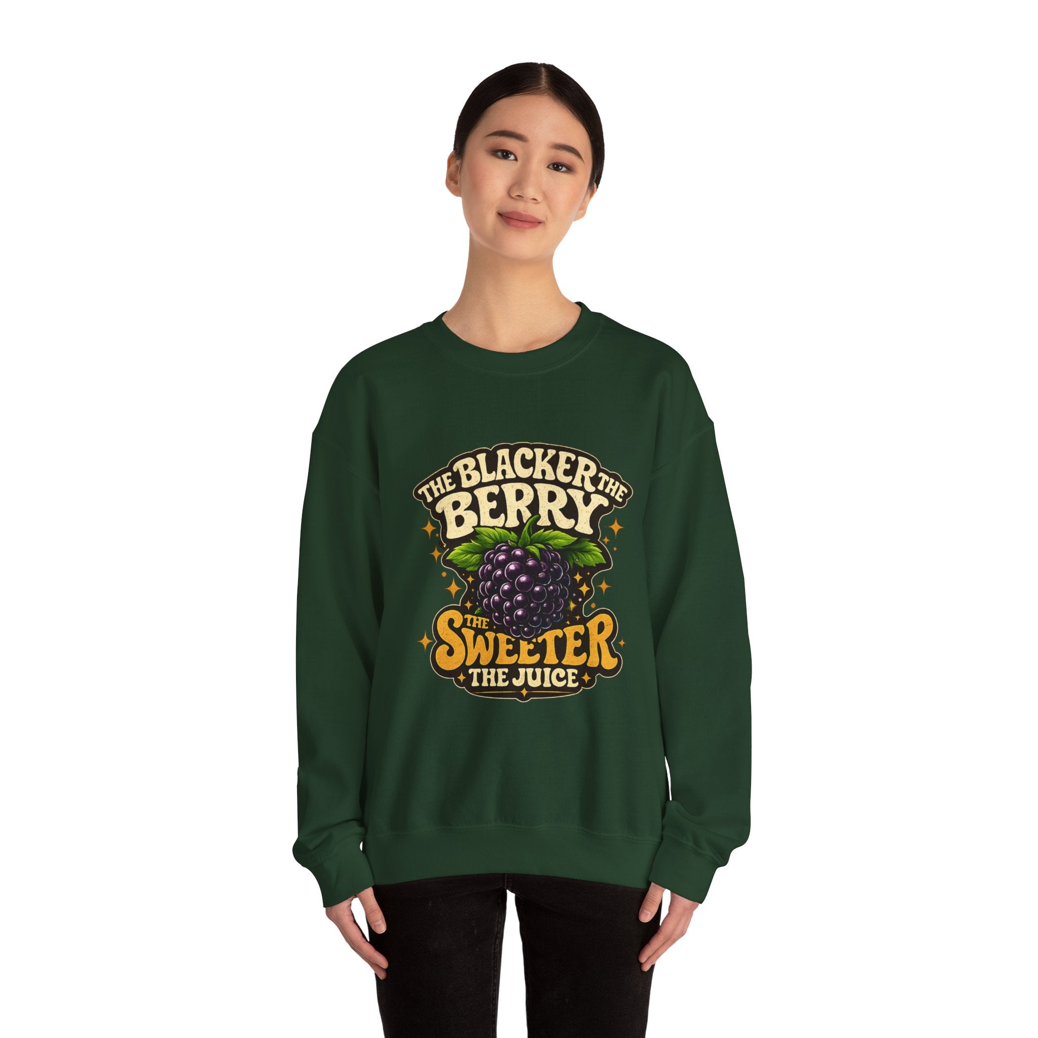 Blackberry Graphic Sweatshirt - "The Blacker the Berry, The Sweeter the Juice" Retro Fruit Crewneck